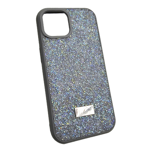 Чехол-крышка swarovski стразы для iphone 15 серый