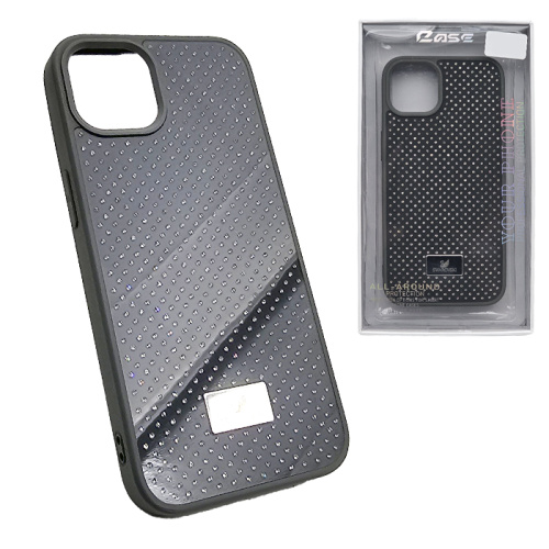 Чехол-крышка swarovski crystals для iphone 15 темно-серый