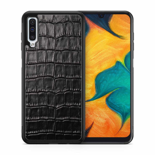 Чехол силикон croco 2020 Samsung a21 черный