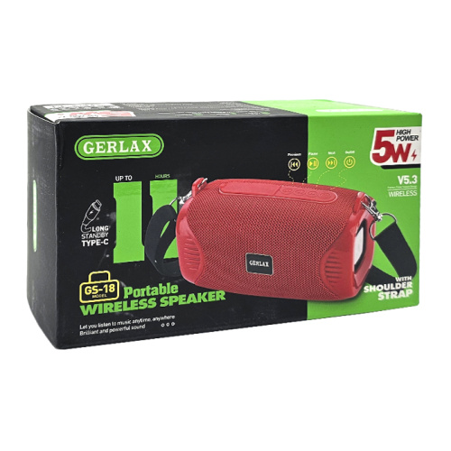 Колонка gerlax gs-18 (5w) красная