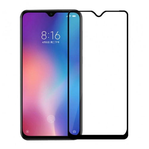 Стекло full glue mq xiaomi mi 9 lite/mi a3 lite без упаковки черный