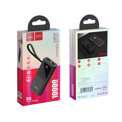 Пзу hoco j41 10000mah (2a) черный