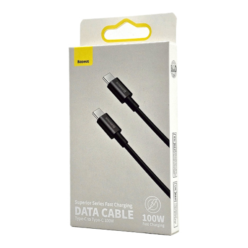 Кабель baseus superior c/c 100w 1m черный (catys-b01)
