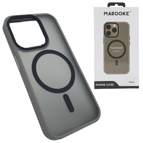 Чехол-крышка marooke transcluent magnetic для iphone 15 pro max natural titan