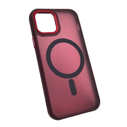 Чехол крышка magnetic collection mil-std для iphone 12/12 pro красный