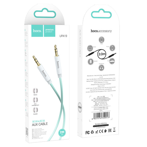 Шнур aux hoco upa19 3,5/3,5 2м зеленый