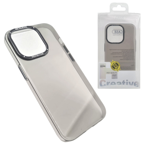 Чехол-крышка metalring глянцевый для iphone 14 pro черный