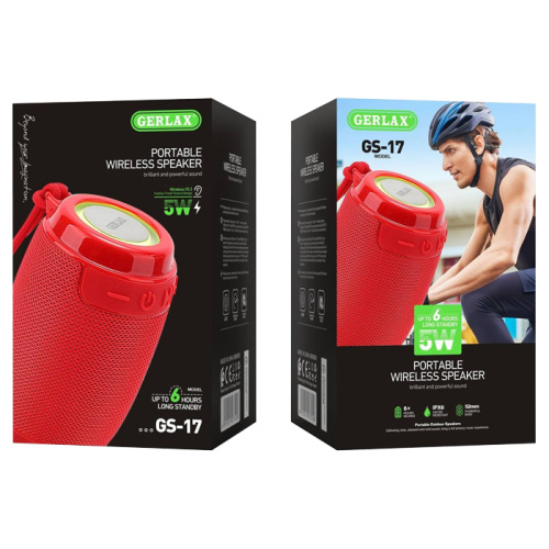 Колонка gerlax gs-17 (5w) красная