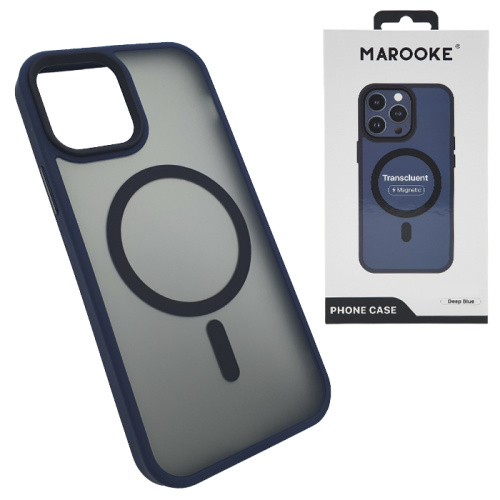 Чехол-крышка marooke transcluent magnetic для iphone 15 pro deep blue