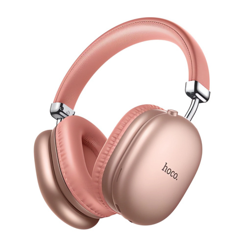 Беспроводные наушники hoco w35 max с микрофоном 90h (большие) розовые