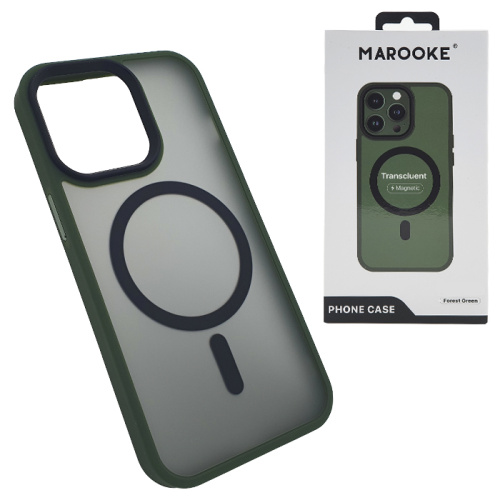 Чехол-крышка marooke transcluent magnetic для iphone 13 pro green