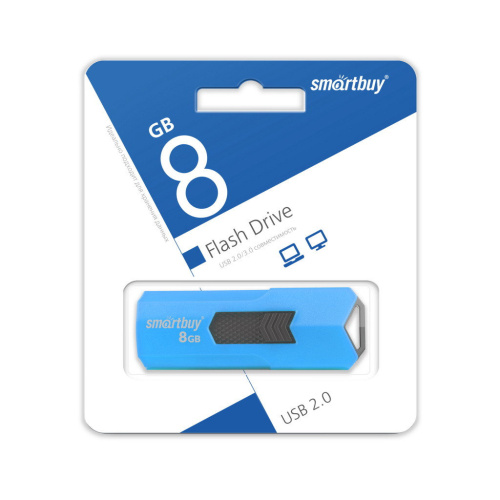 8gb usb smartbuy stream синий