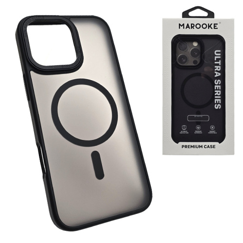 Чехол-крышка marooke ultra series матовый с металлической рамкой для iphone 13 pro черный