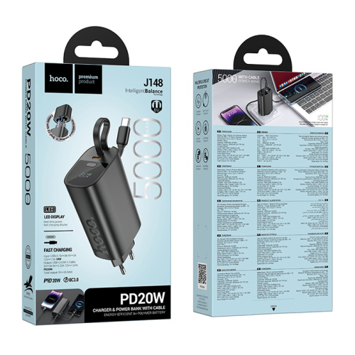 Пзу hoco j148 5000mah (20w) черный