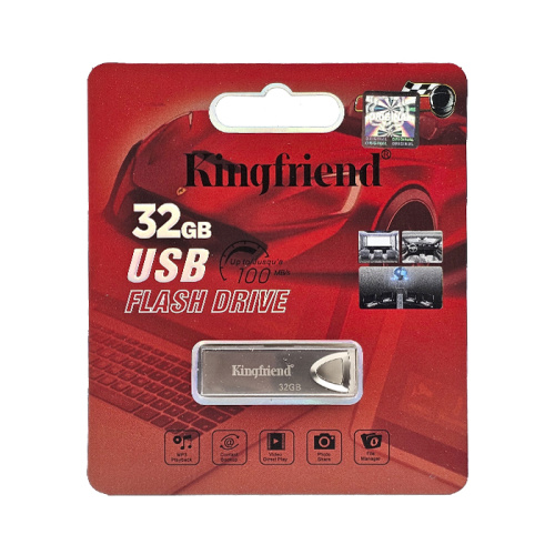 32gb usb kingfriend cеребристая
