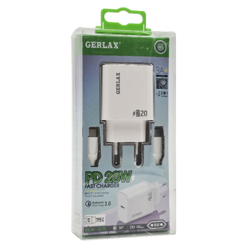 Сзу gerlax ga-35 type-c/type-c (pd20w/qc3.0) белое