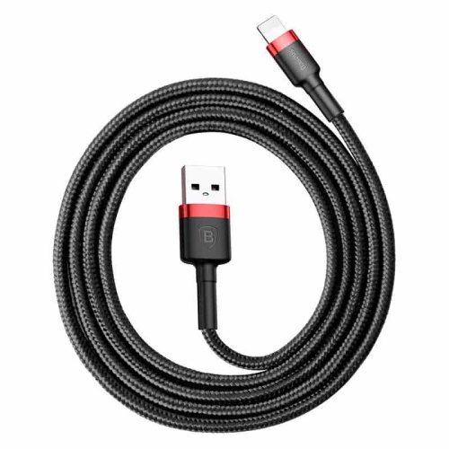 Кабель baseus usb/l 2.4a 1m черный (calklf-b19)