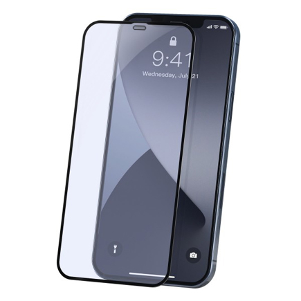 Стекло full glue 2.5d для iphone 12 (6,7) без упаковки черное