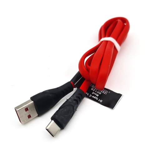 Кабель usb x21 (плоский) type-c 1m красный