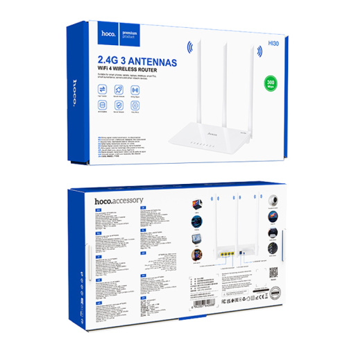 Роутер wi-fi hoco hi30 3 antennas белый