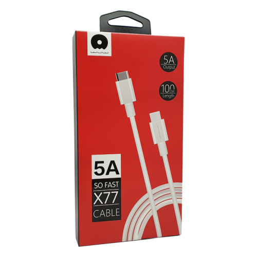 Кабель usb wuw x77 5a lightning 1м белый