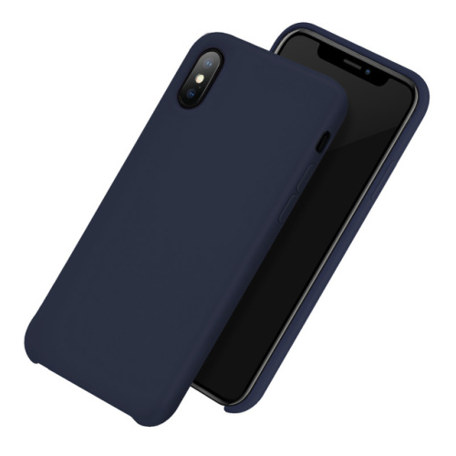 Чехол-силикон silicone case iphone xsmax (6.5) темно-синий