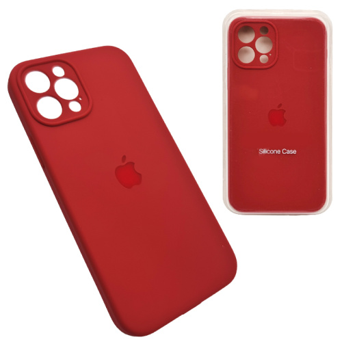 Чехол-силикон silicone case аналог (cam.protec) для iphone 12 pro коралловый