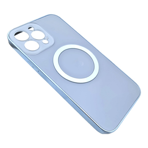 Чехол крышка di2 magsafe для iphone 13 pro (6.1) голубой