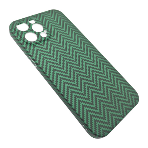 Чехол-крышка luxo карбон зиг заг для iphone 12 pro max зеленый