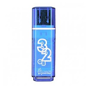 Usb 32gb* smartbuy glossy series синяя