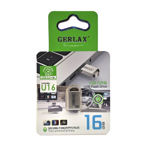 16gb (3.0) usb gerlax u16 серебристая
