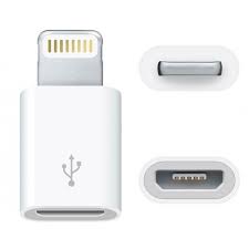 Переходник micro usb на lightning 100% белый