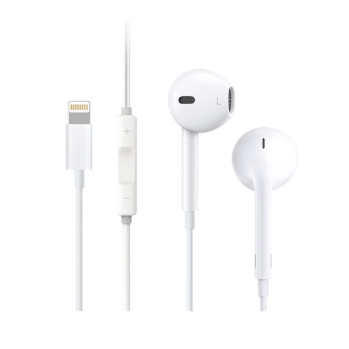 H/f lightning earpuds 100% для iphone 7 белые