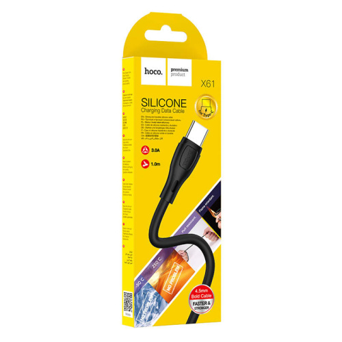 Кабель usb hoco x61 /s/ type-c черный