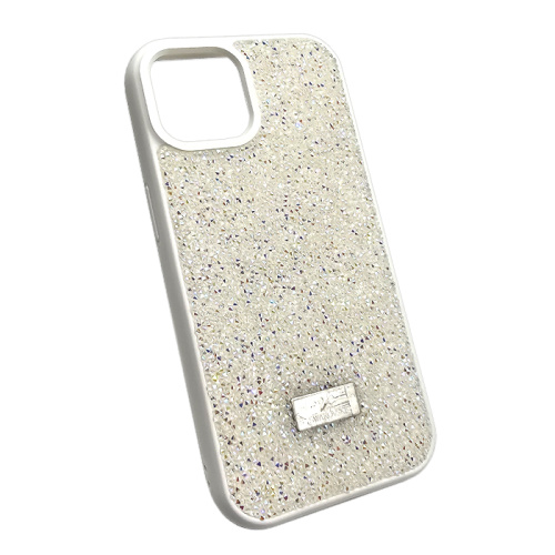 Чехол-крышка swarovski стразы для iphone 13/14 белый