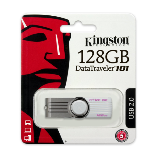 128gb usb kingston dt101 g2 белая