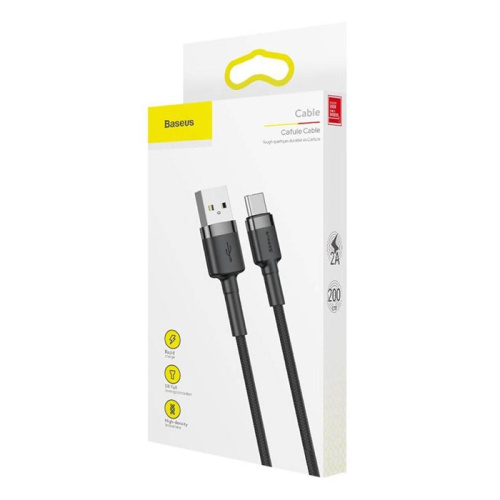 Кабель baseus usb/c 2a/2m черный (catklf-cg1)