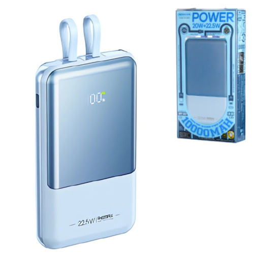 Пзу remax rpp-582 10000mah (pd20w/qc22.5w) синий