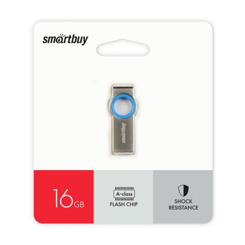 16gb usb smartbuy mc2 серебристо-синий