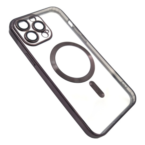 Чехол силикон magnetic для iphone 13 pro (6.1) (в пакетике) черный