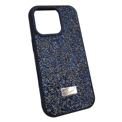 Чехол-крышка swarovski стразы для iphone 16 pro max темно-синий