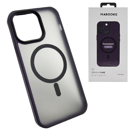 Чехол-крышка marooke transcluent magnetic для iphone 14 pro max dark purple