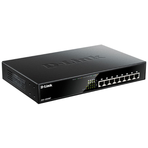 Коммутатор d-link dgs-1008mp/b1a 8g 8poe 125w неуправляемый