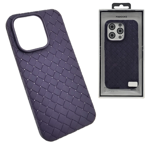 Чехол-силикон marooke плетенка для iphone 14 pro deep purple