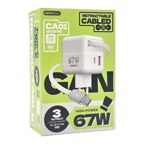 Сзу remax ca01 (acc67w) 67w белый