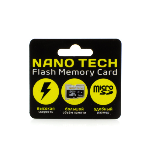 Micro sd 4gb nano tech class6 без адаптера