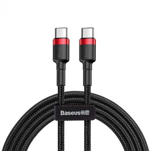 Кабель baseus c/c 60w 1m черно-красный (catklf-g91)