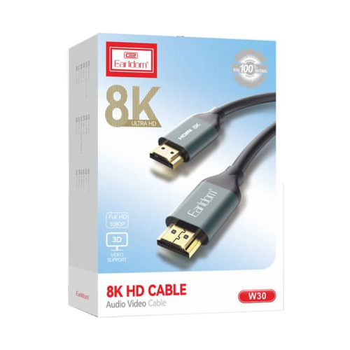 Кабель earldom et-w30 hdmi(m) - hdmi(m), 8k hd, 3м ,черный