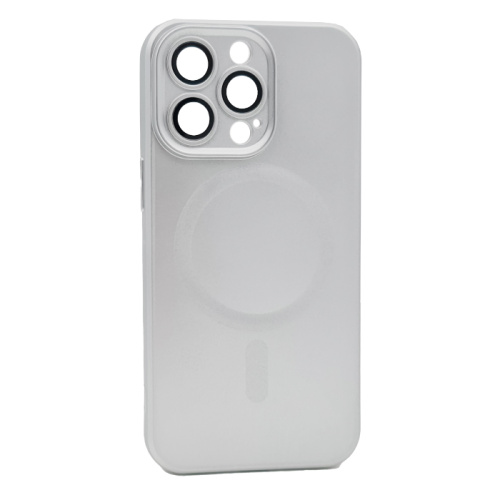 Чехол-силикон f.c magsafe для iphone 13 pro max серебристый