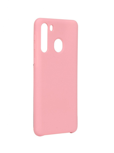 Чехол силикон silicone cover аналог Samsung a21(2020) розовый